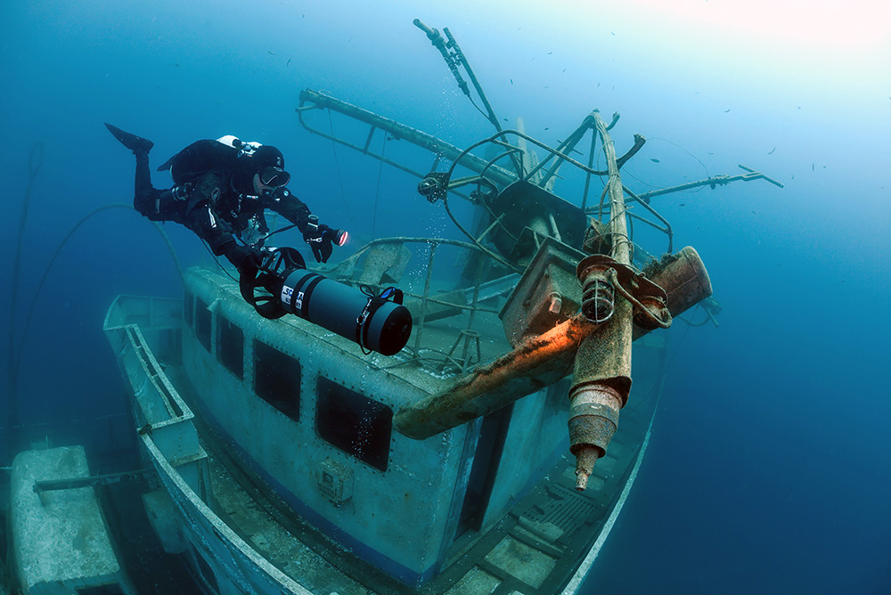 Sander Evering onderwaterscooter DPV